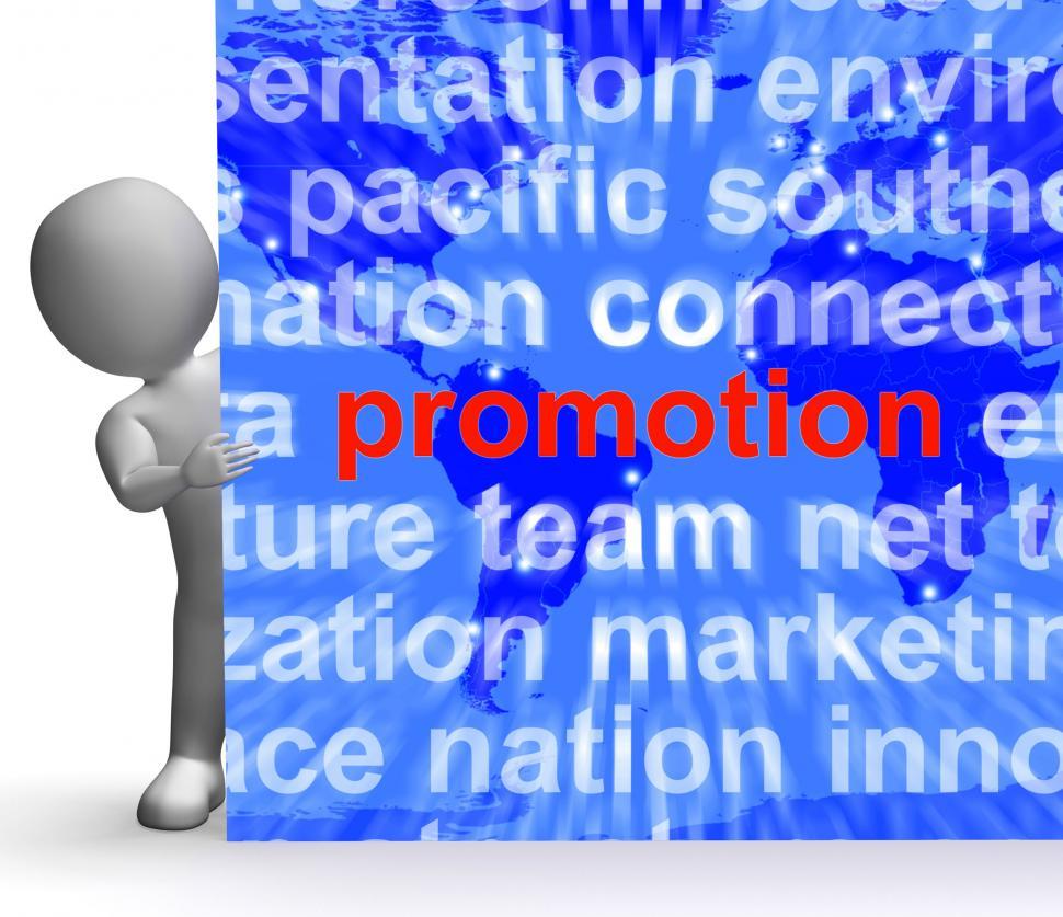 Free Image of Promotion Word Cloud  Sign Shows Discount Bargain Or Markdown 