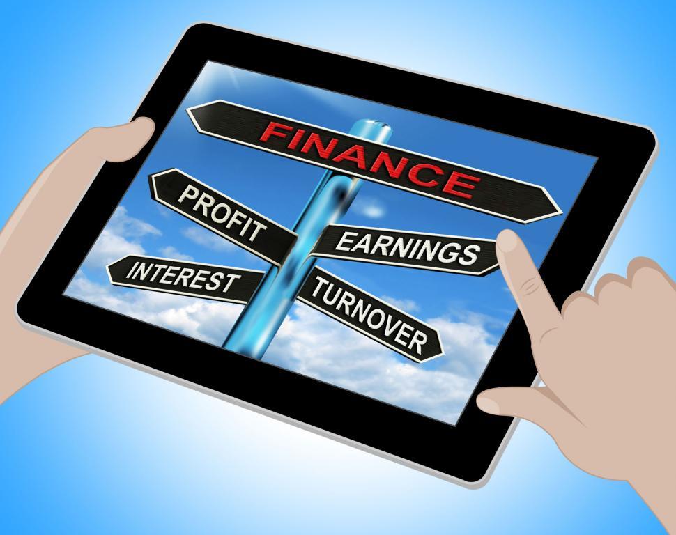 Free Image of Finance Tablet Shows Profit Earnings Interest And Turnover 