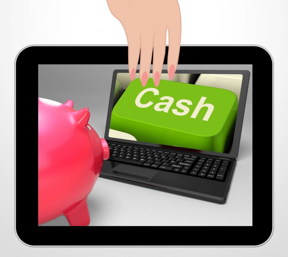 Free Image of Cash Key Displays Online Finances Earnings And Savings 