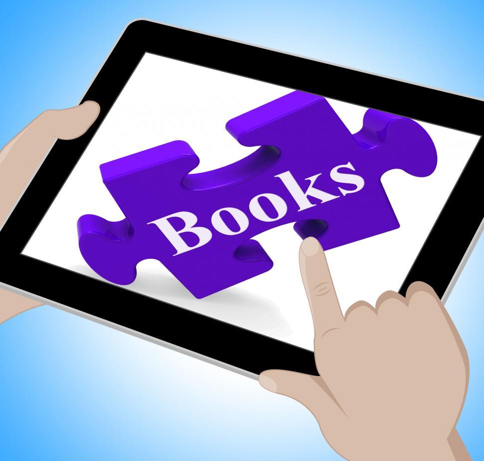 Free Image of Books Tablet Means E-Book Or Reading App 