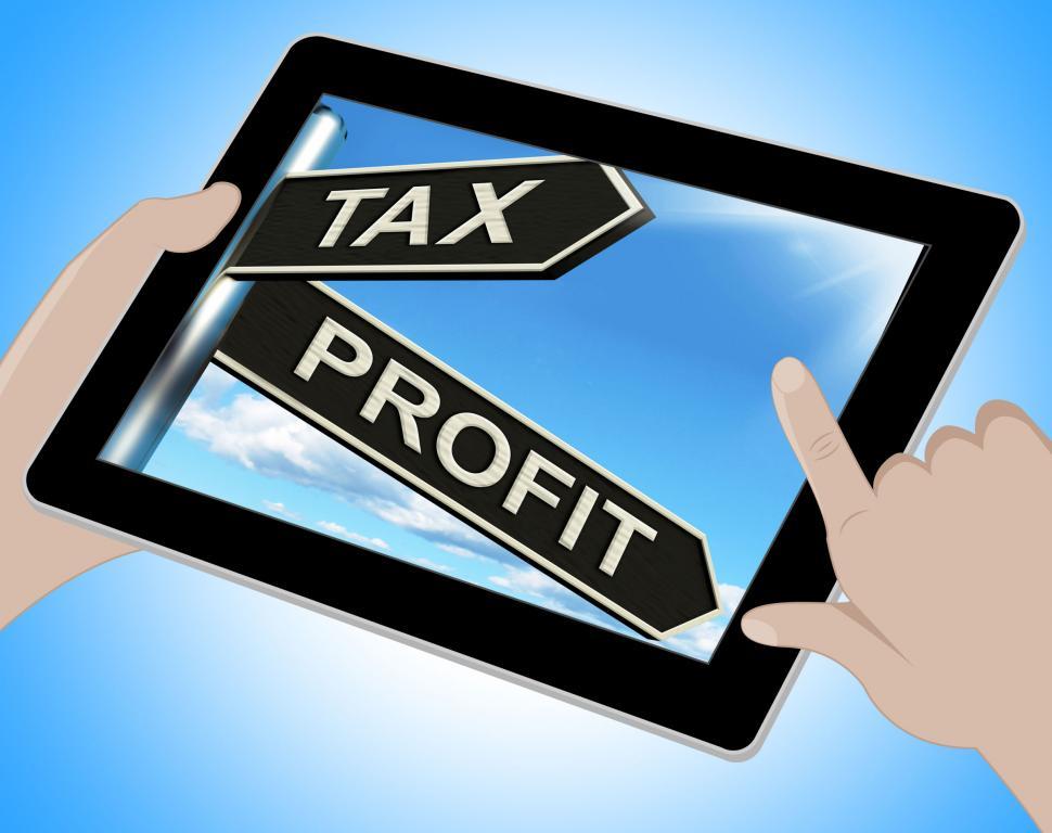 Free Image of Tax Profit Tablet Means Taxation Of Earnings 