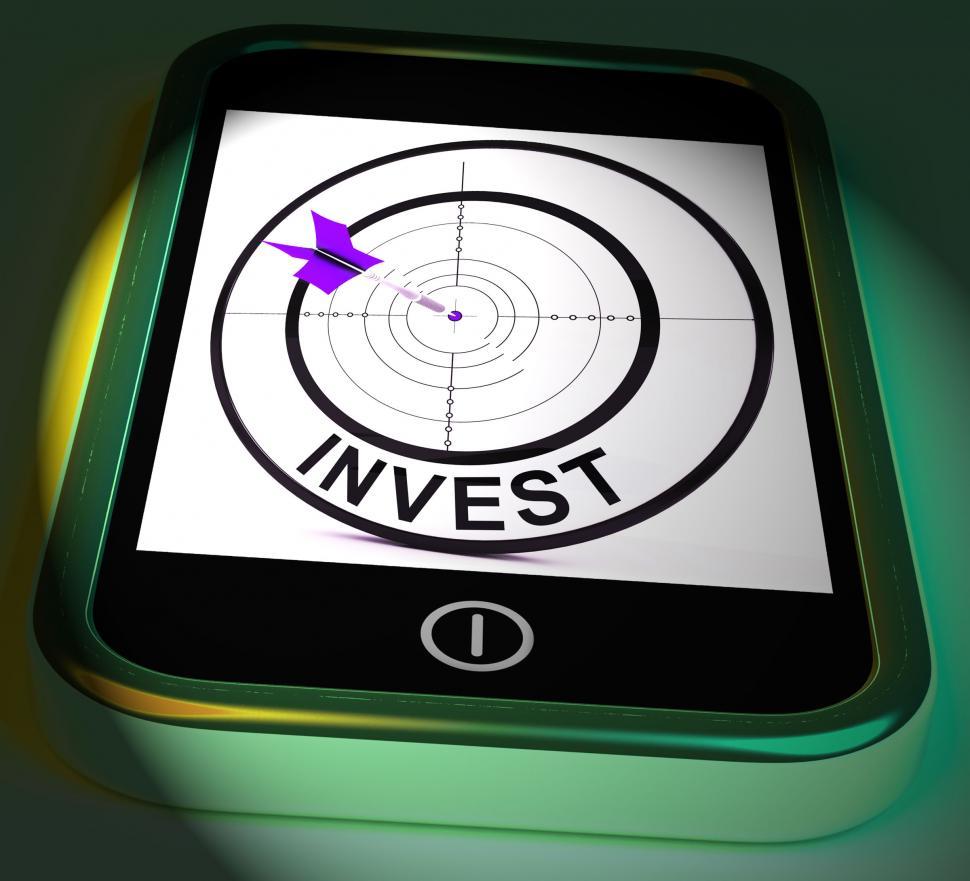 Free Image of Invest Smartphone Displays Investors And Investing Money Online 