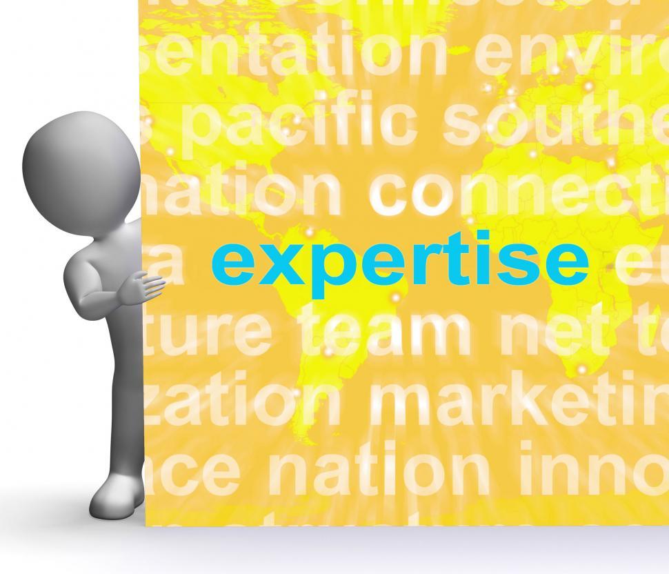 Free Image of Expertise Word Cloud Sign Shows Skills Proficiency And Capabilit 