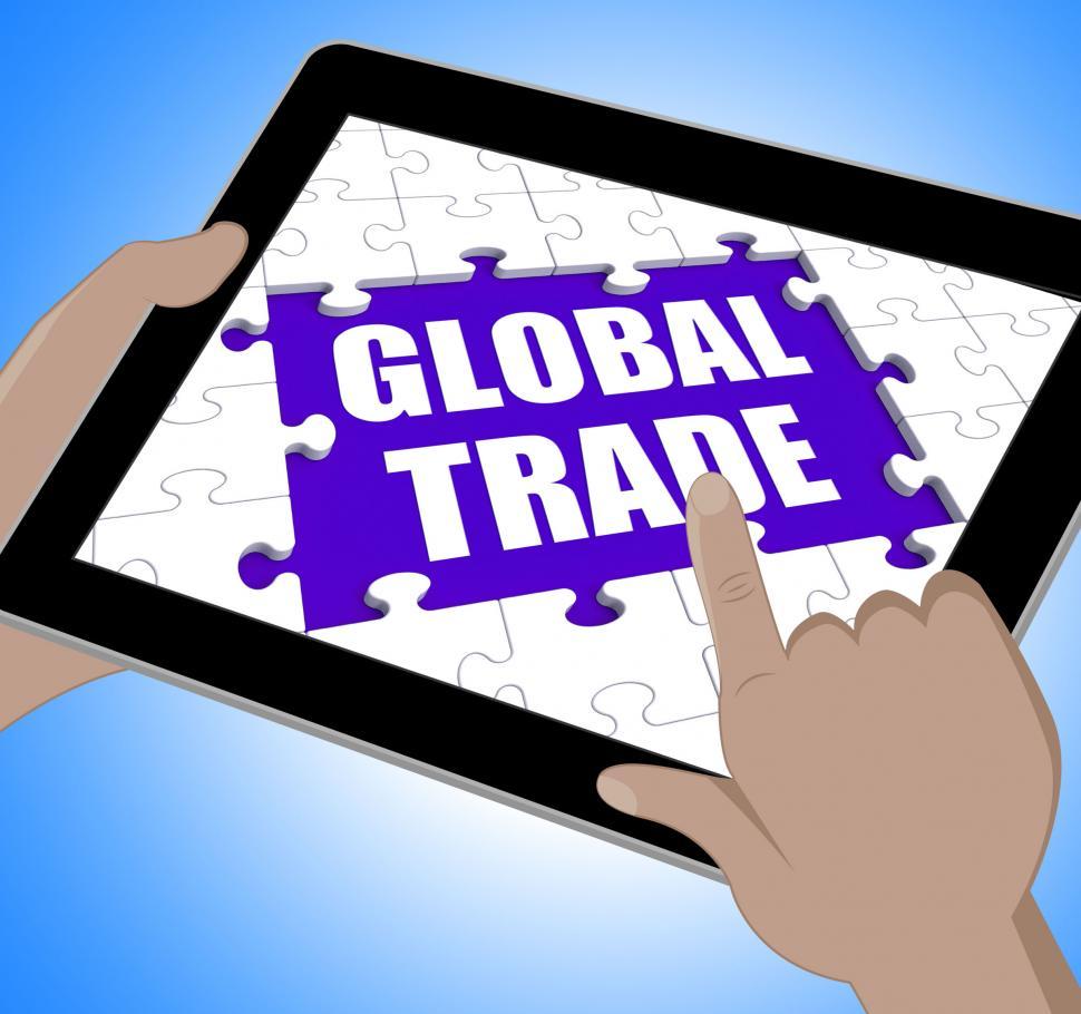 Free Image of Global Trade Tablet Shows Web International Business 