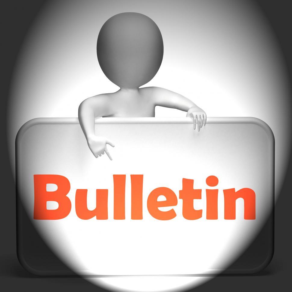Free Image of Bulletin Sign Displays News Reporting And Headlines 