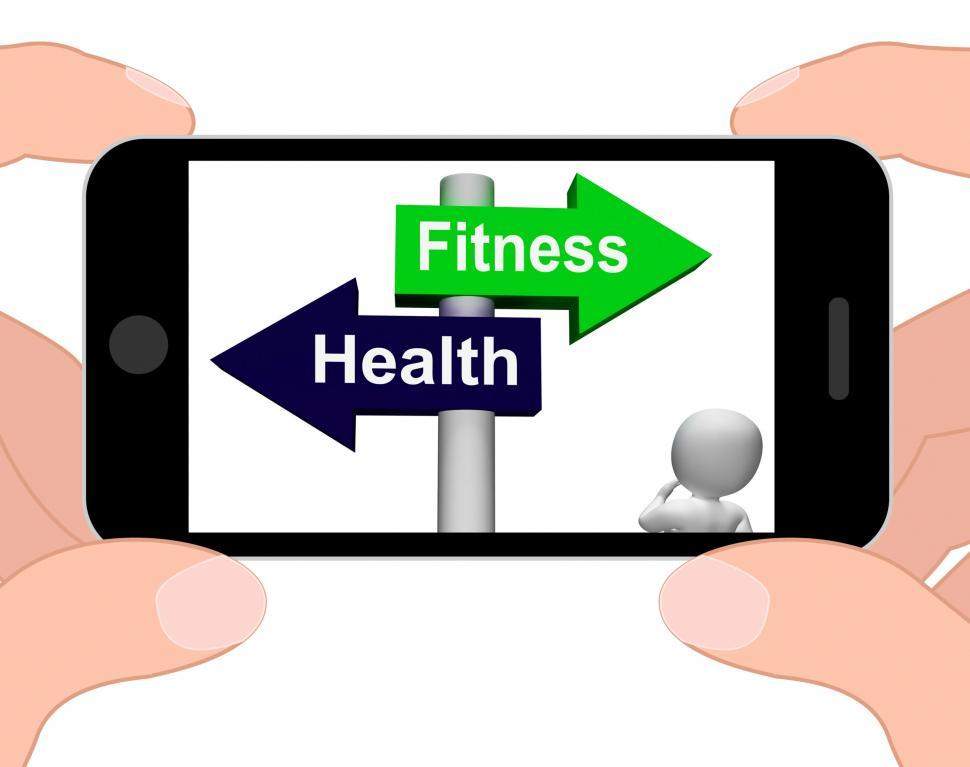 Free Image of Fitness Health Signpost Displays Healthy Lifestyle 