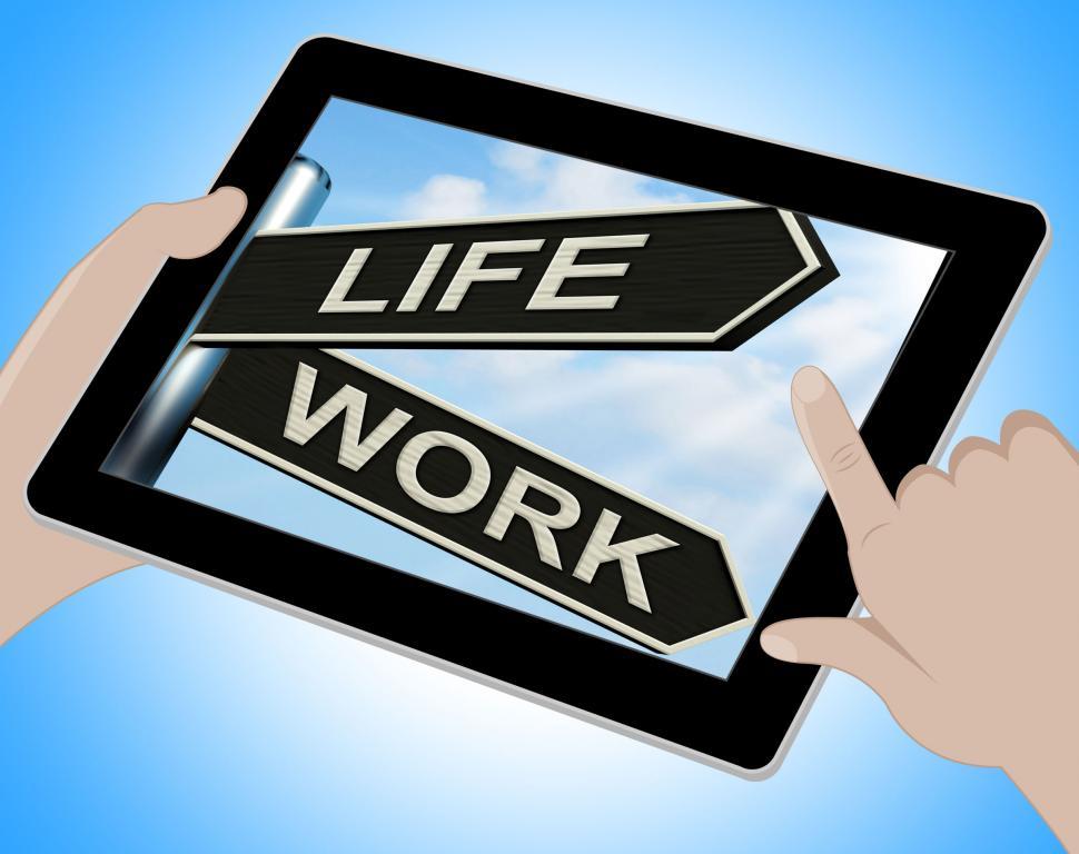 Free Image of Life Work Tablet Means Balance Of Career Health And Relationship 