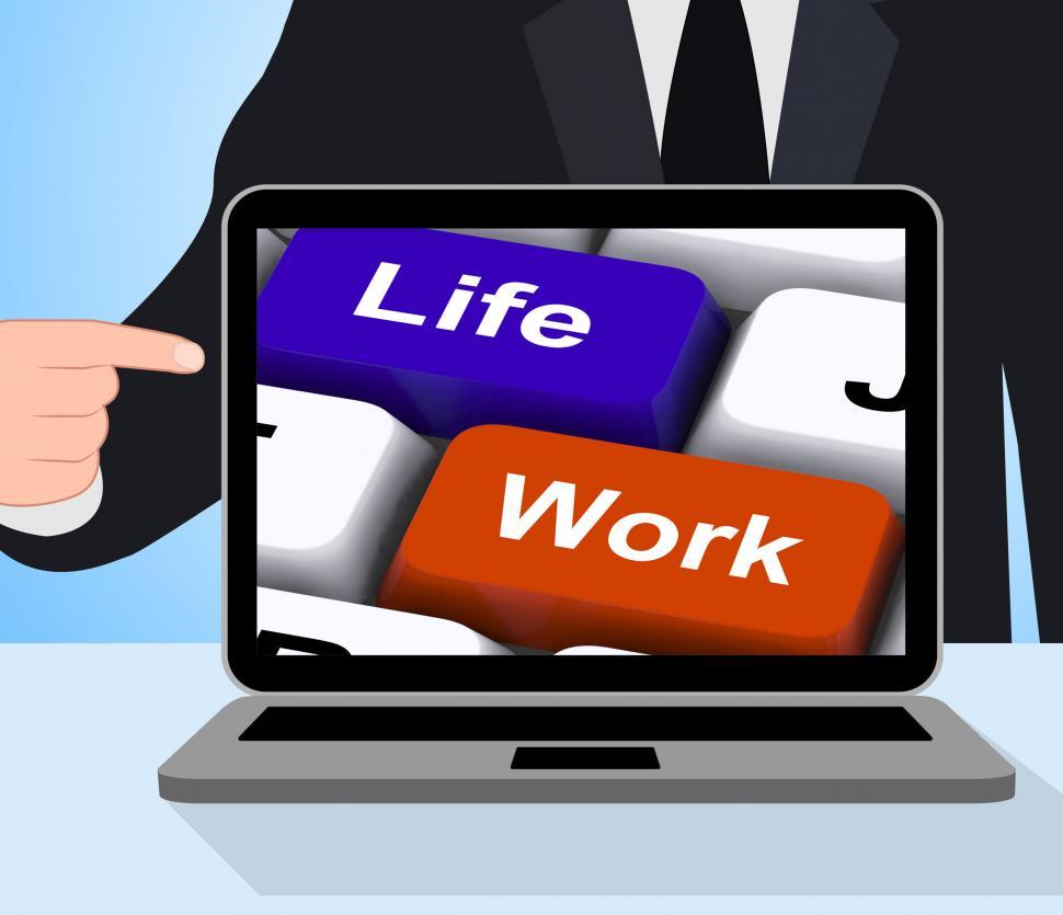 Free Image of Life Work Keys Displays Balancing Job And Free Time 