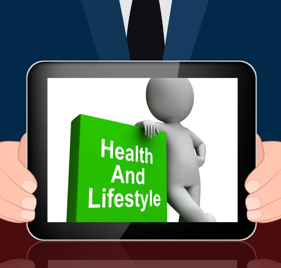 Free Image of Health And Lifestyle Book With Character Displays Healthy Living 