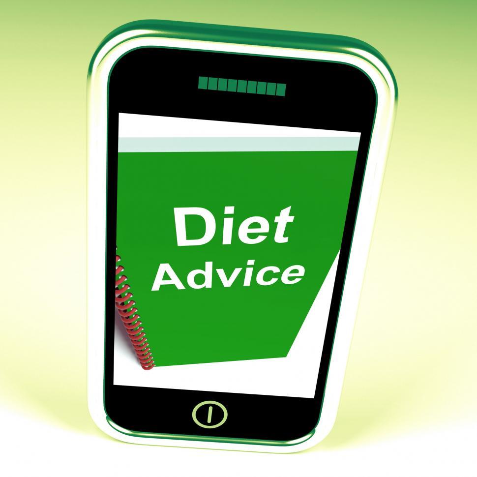 Free Image of Diet Advice on Phone Shows Healthy Diets 