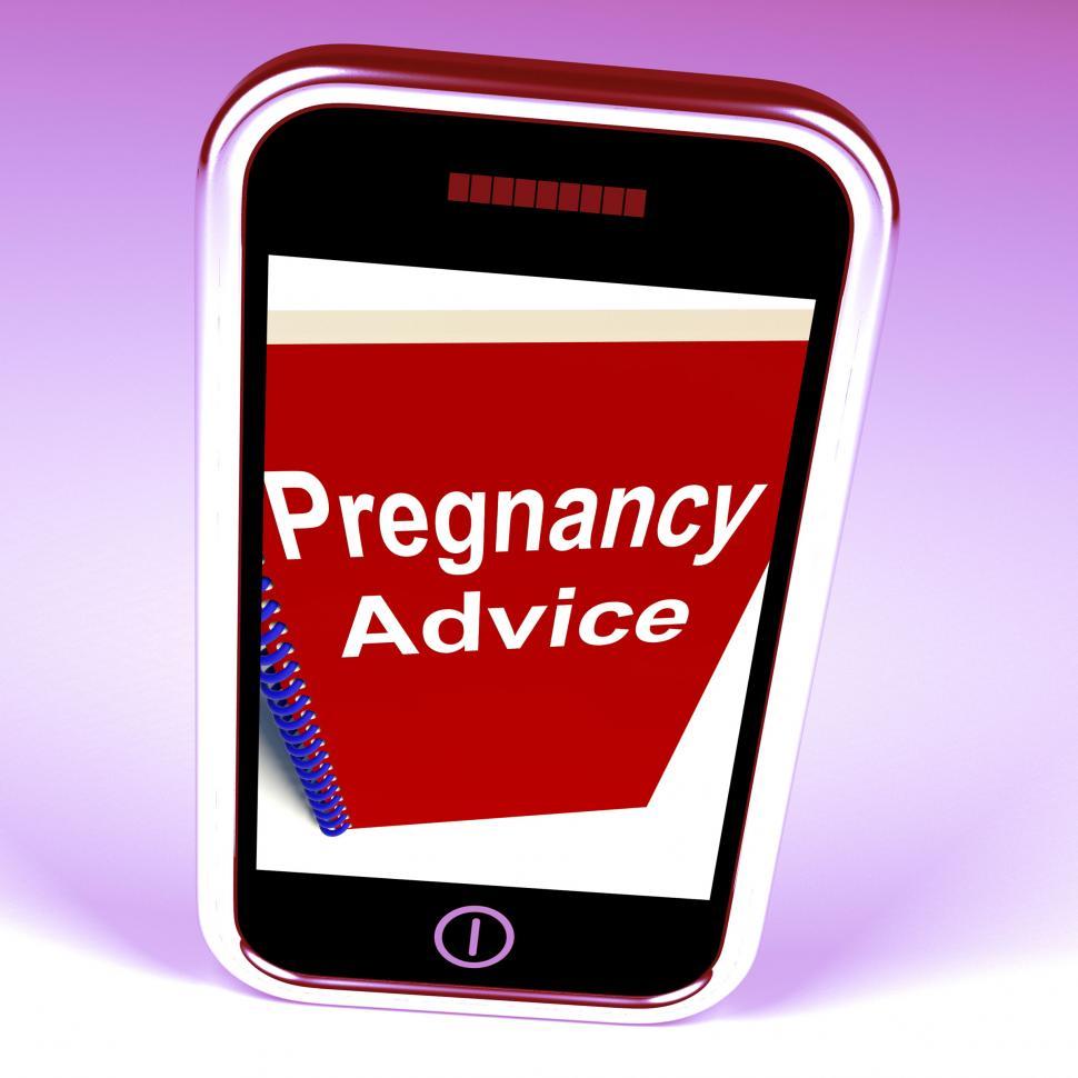 Free Image of Pregnancy Advice Phone Gives Strategy for Mother and Baby 