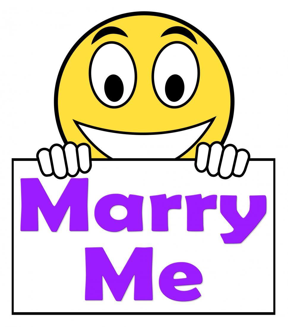 Free Image of Marry Me On Sign Means Wedding Proposal 