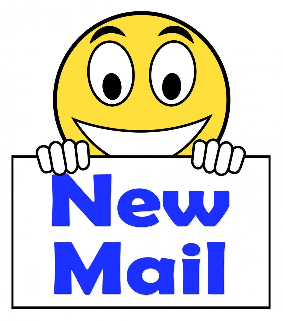 Free Image of New Mail On Sign Shows Mail Alert And Inbox 
