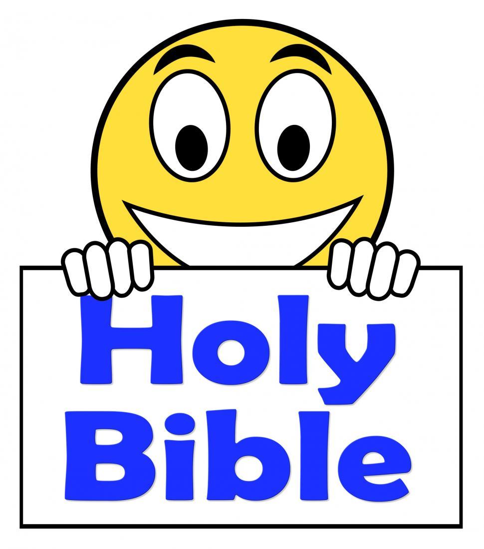 Free Image of Holy Bible On Sign Shows Religious Book 
