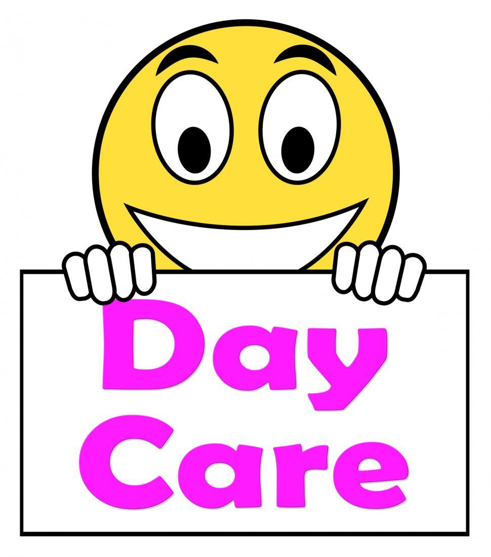 Free Image of Day Care On Sign Shows Children s Or Toddlers Play 