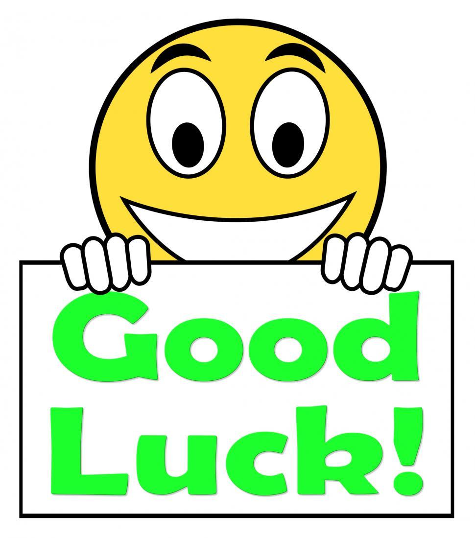 Free Image of Good Luck On Sign Shows Fortune And Lucky 