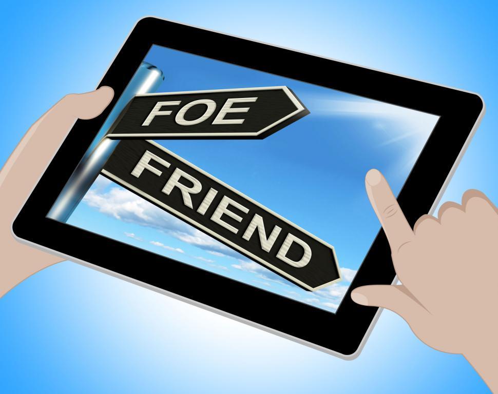 Free Image of Foe Friend Tablet Means Enemy Or Ally 