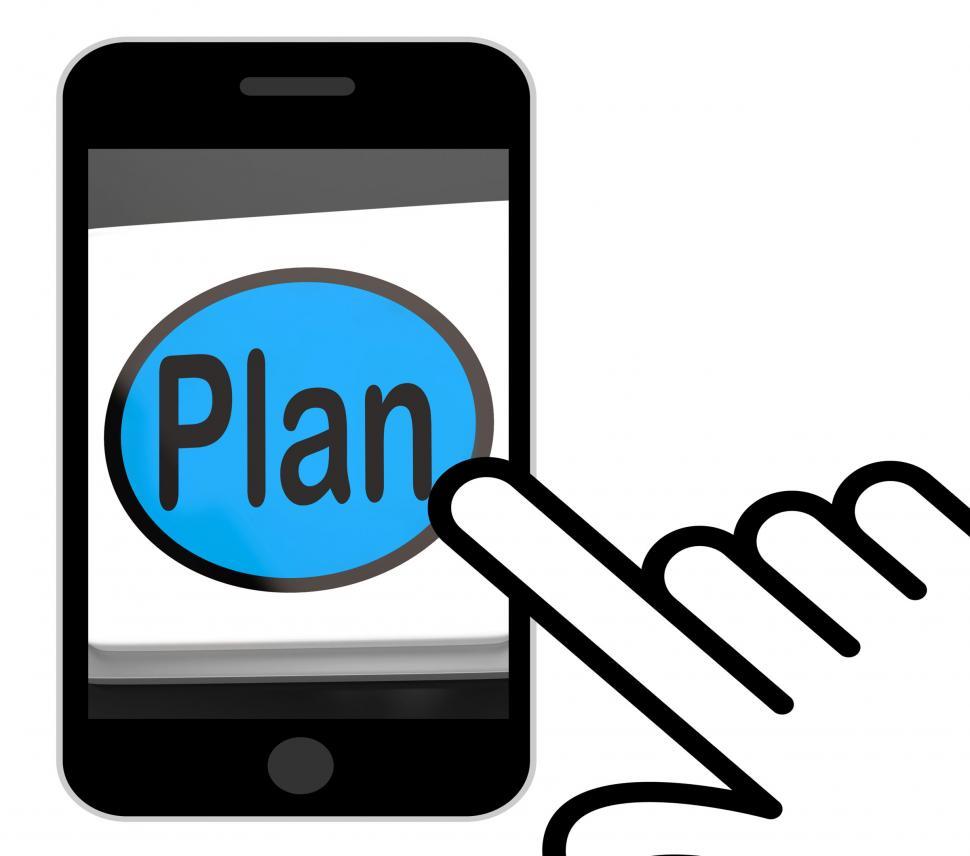 Free Image of Plan Button Displays Objectives Planning And Organizing 