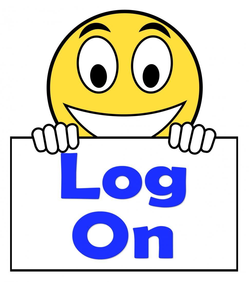 Free Image of Log On Phone Sign Shows In Online 