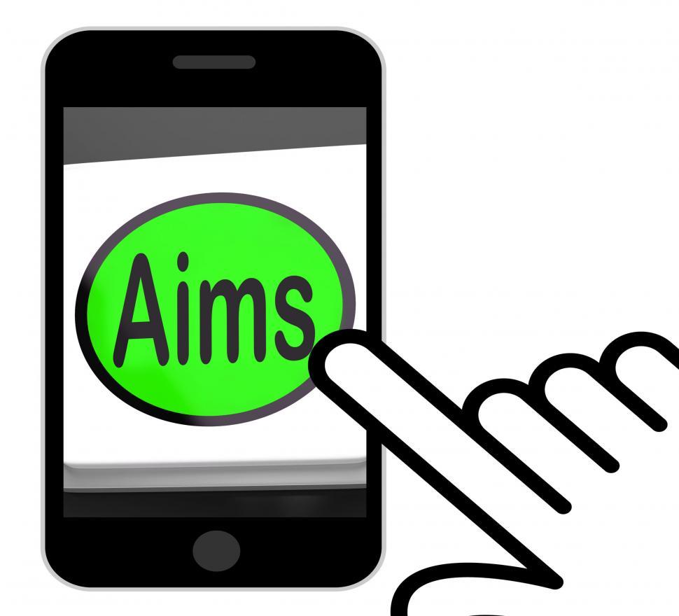 Free Image of Aims Button Displays Targeting Purpose And Aspiration 