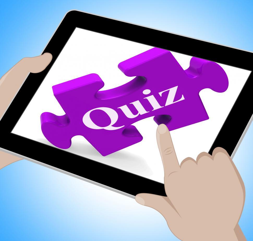 Free Image of Quiz Tablet Means Internet Question And Answer Game 