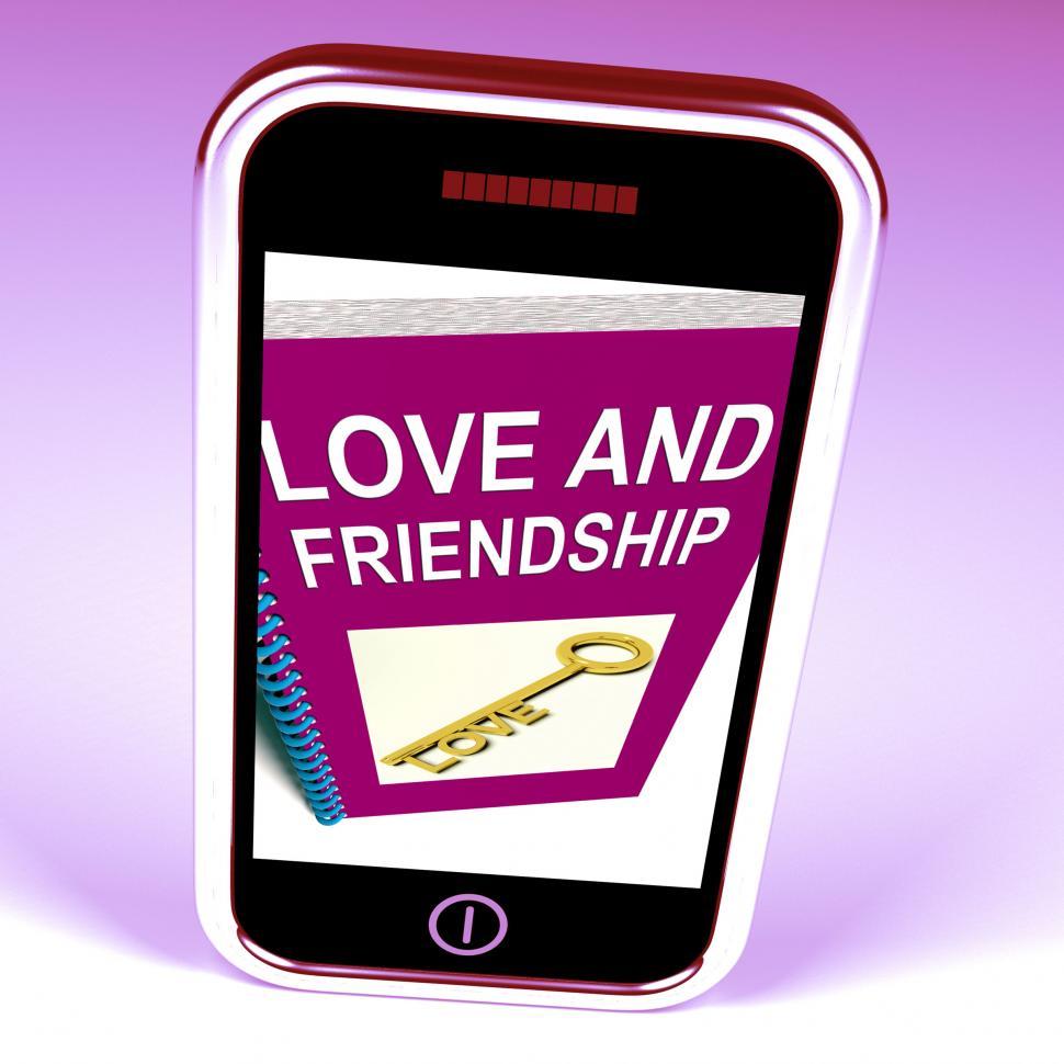 Free Image of Love and Friendship Phone Represents Keys and Advice for Friends 