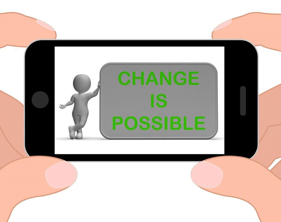 Free Image of Change Is Possible Phone Means Rethink And Revise 
