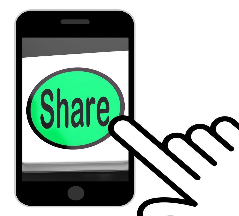 Free Image of Share Button Displays Sharing Webpage Or Picture Online 