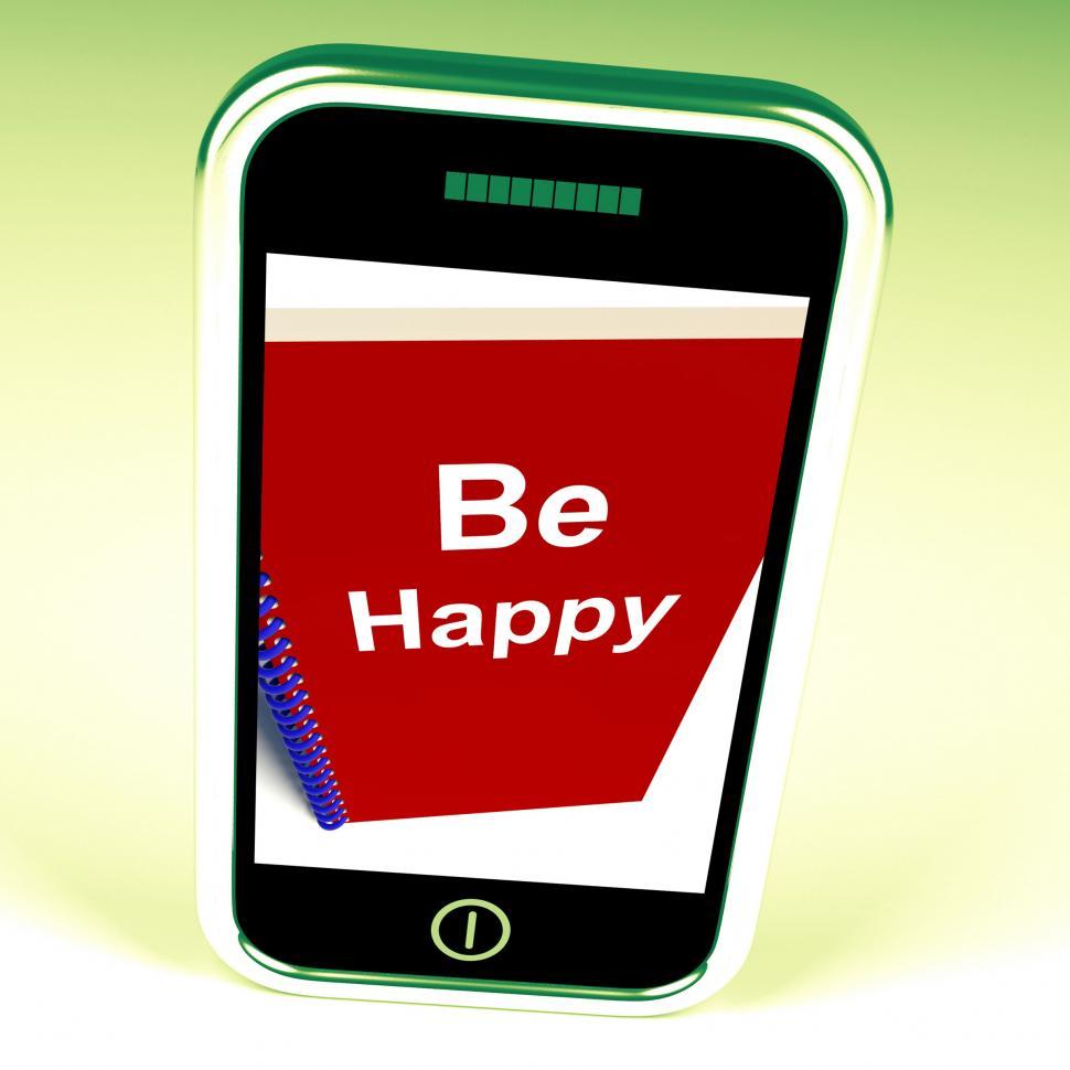 Free Image of Be Happy Phone Means Being Happier or Merry 