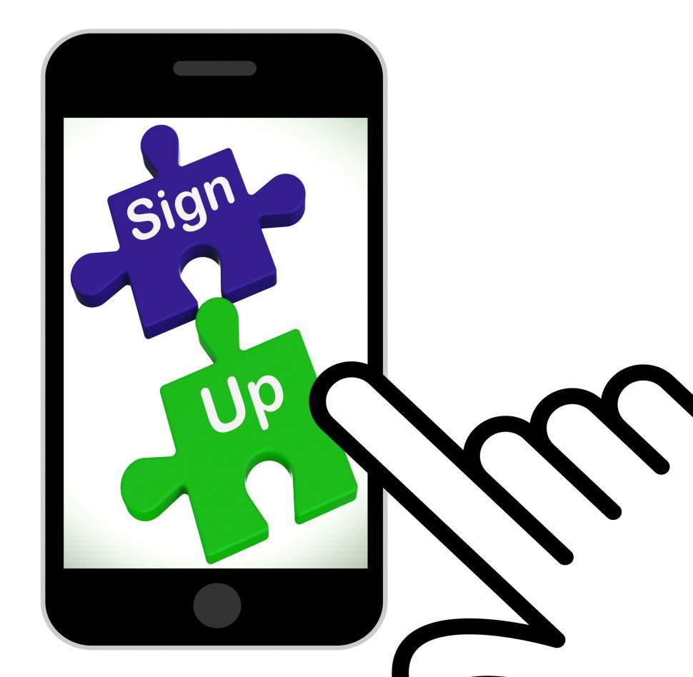 Free Image of Sign Up Puzzle Displays Joining Or Membership 