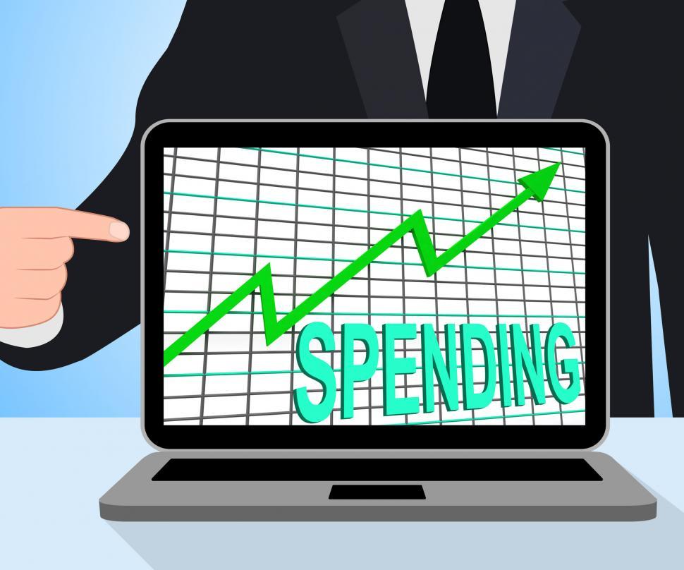 Free Image of Spending Chart Graph Displays Increasing Expenditure Purchasing 