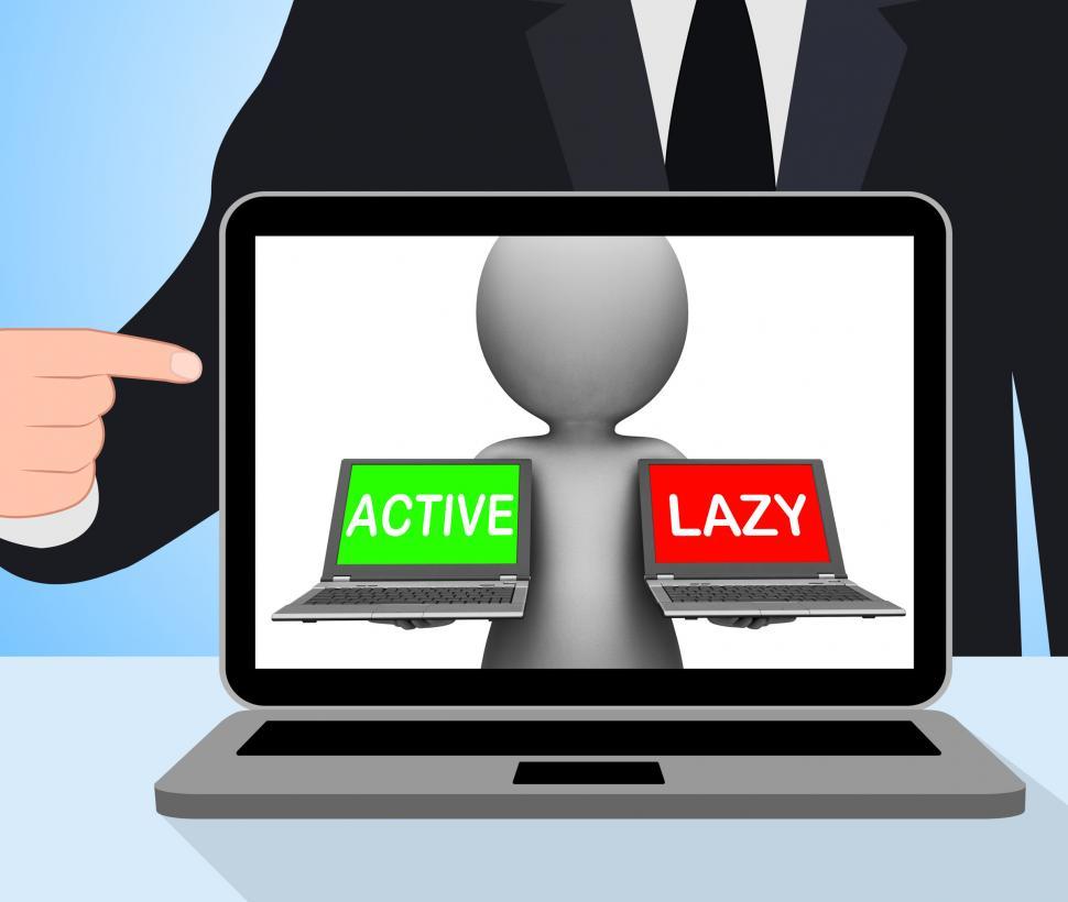 Free Image of Active Lazy Laptops Displays Action Or Inaction 