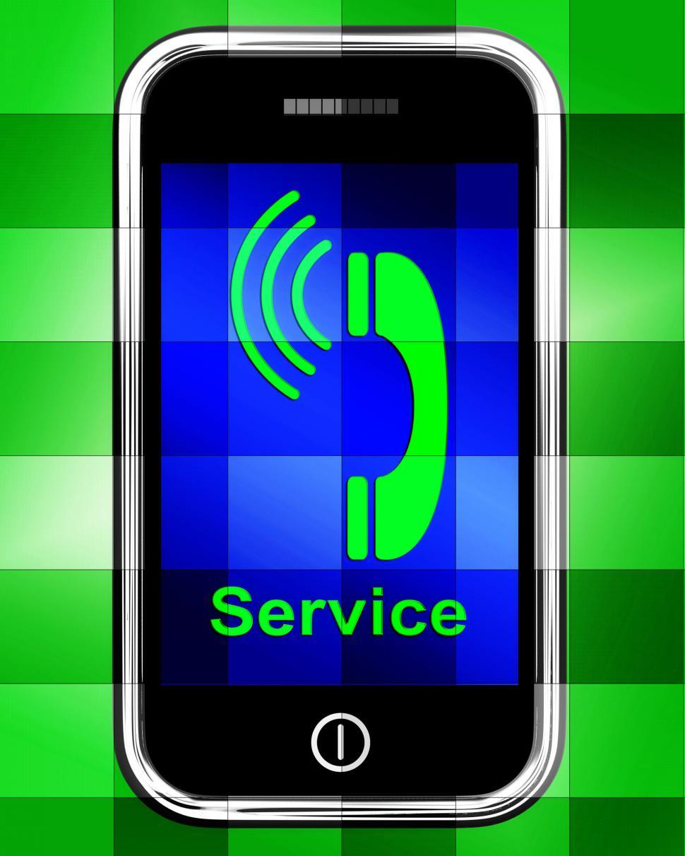 Free Image of Service  On Phone Displays Call For Help 