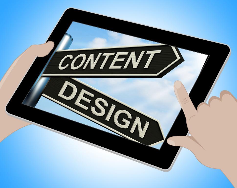 Free Image of Content Design Tablet Means Message And Graphics 