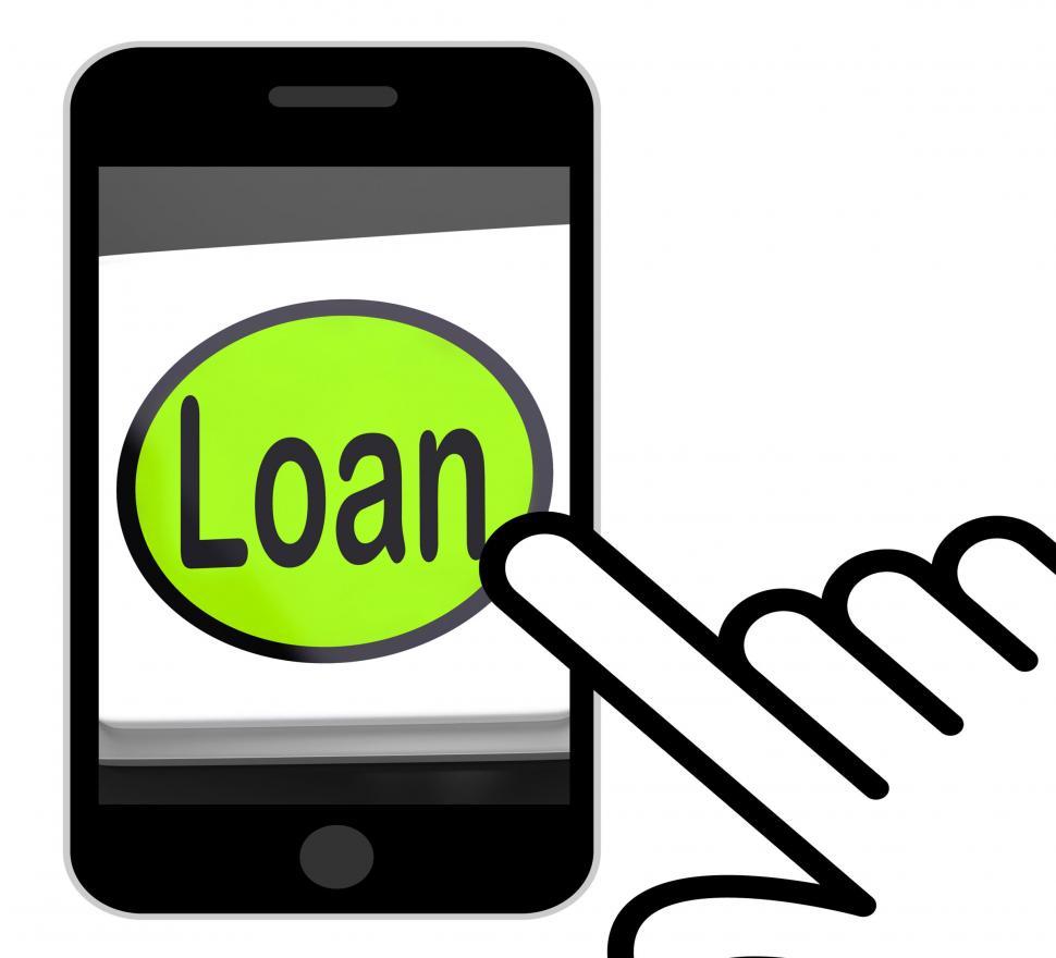Free Image of Loan Button Displays Lending Or Providing Advance 