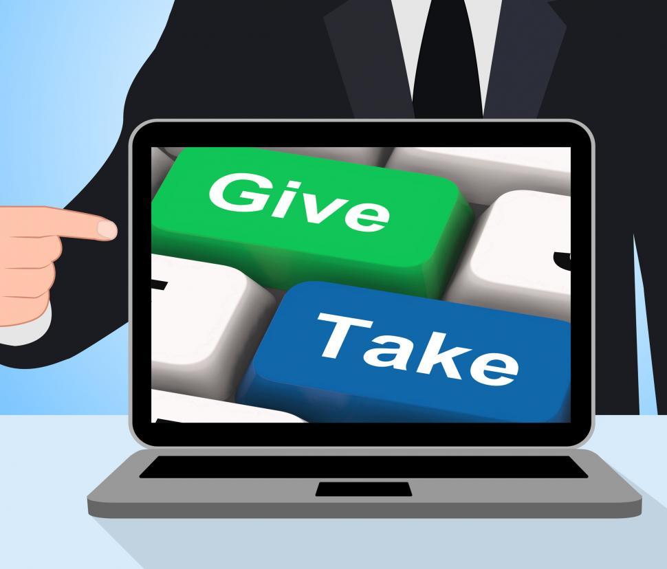 Free Image of Give Take Computer Show Generous And Selfish 