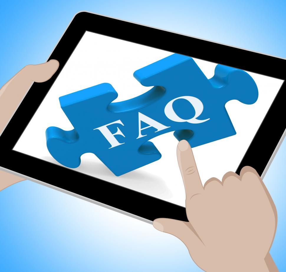 Free Image of FAQ Tablet Means Website Solutions Help And Information 