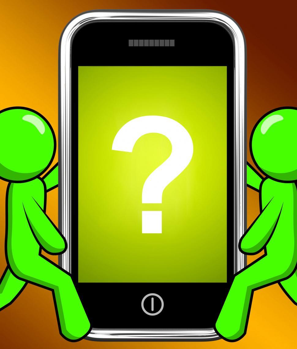 Free Image of Question Mark On Phone Displays Help Confused And Doubt 