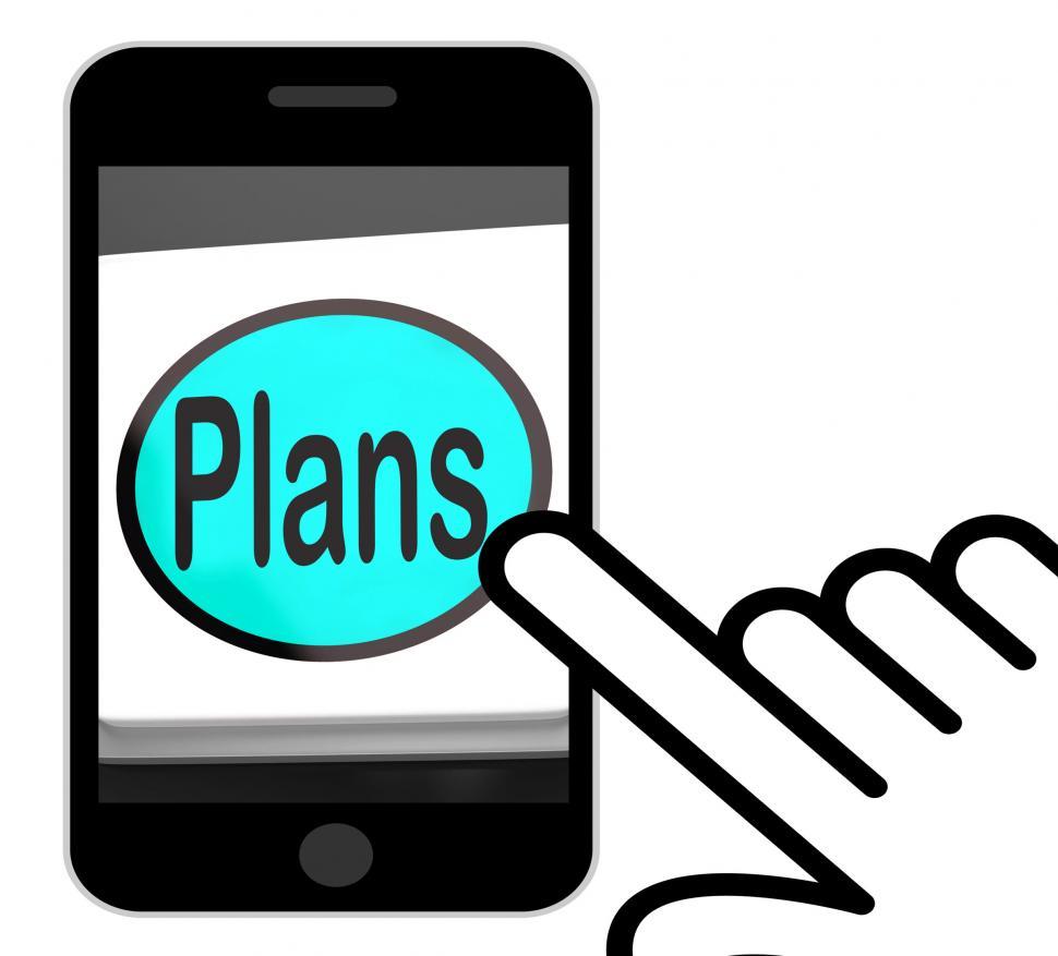 Free Image of Plans Button Displays Objectives Planning And Organizing 