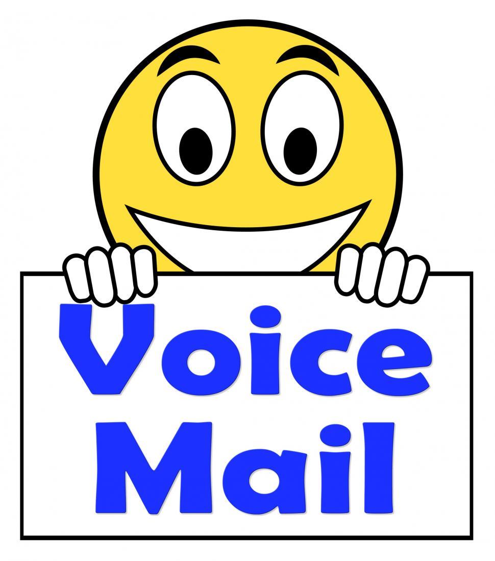 Free Image of Voice Mail On Sign Shows Talk To Leave Message 