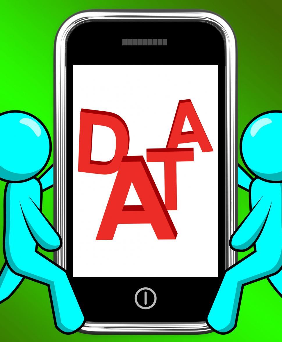 Free Image of Data On Phone Displays Facts Information Knowledge 