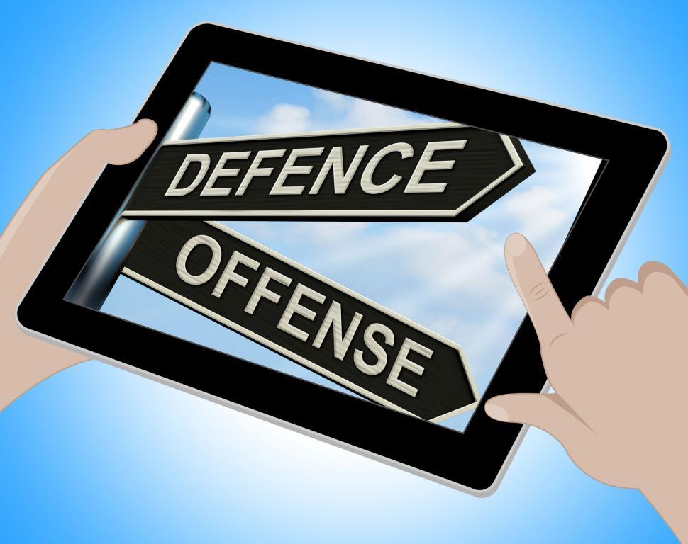 Free Image of Defence Offense Tablet Shows Defending And Tactics 