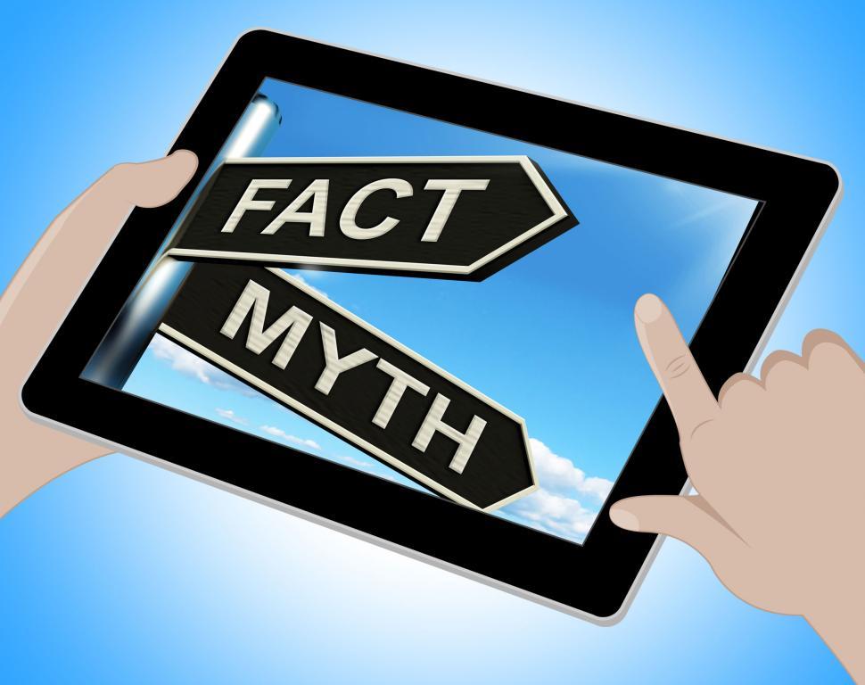 Free Image of Fact Myth Tablet Means Correct Or Incorrect Information 