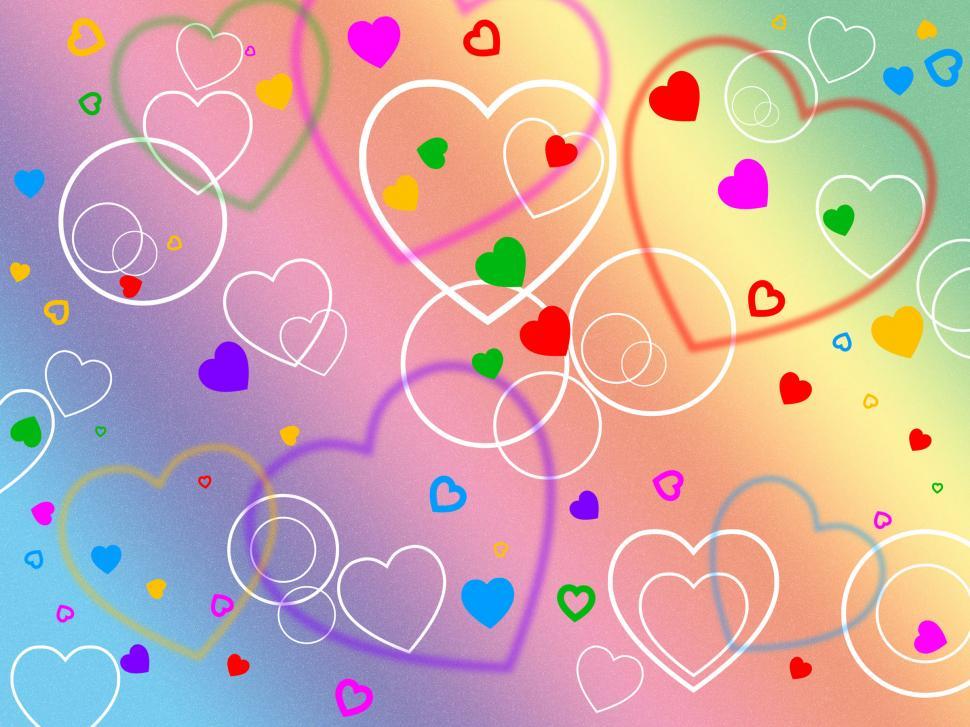Free Image of Color Heart Shows Valentine Day And Affection 
