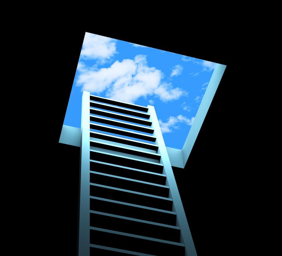 Free Image of Planning Ladder Means Break Free And Aspirations 