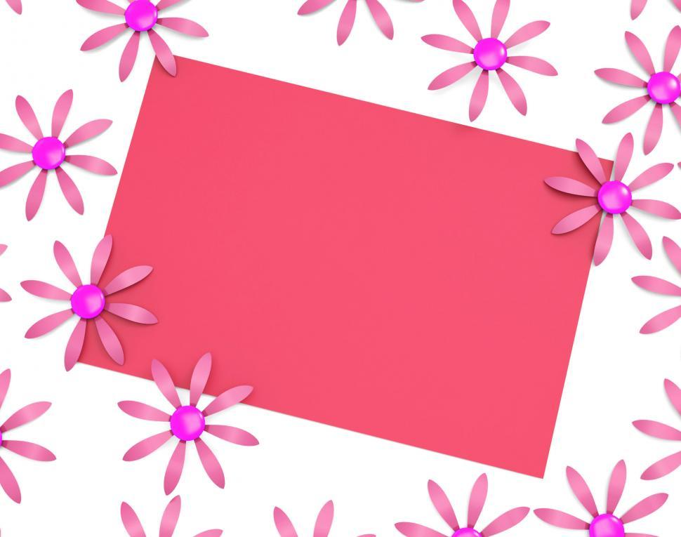 Free Image of Gift Card Shows Text Space And Blooming 