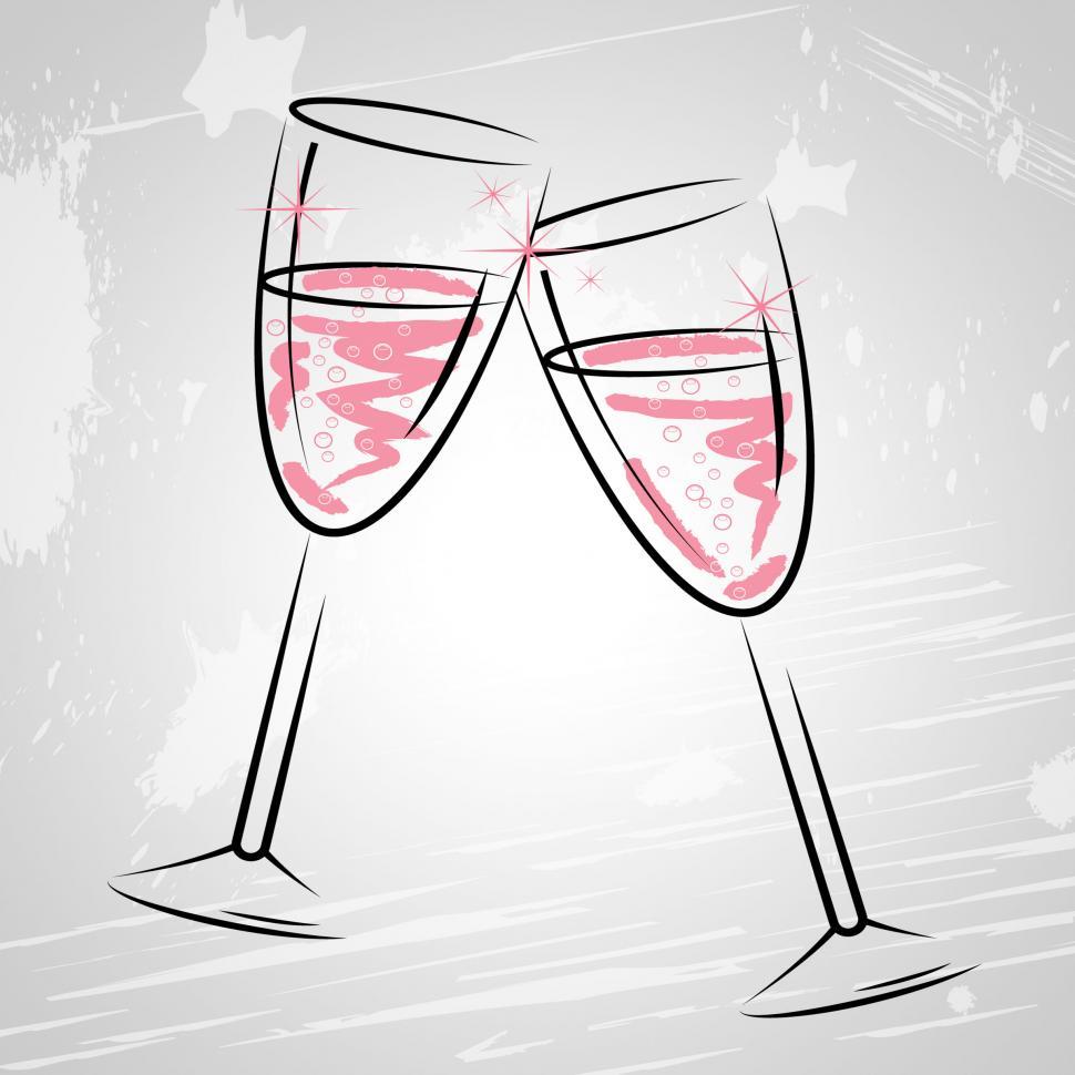 Free Image of Champagne Glasses Indicates Sparkling Wine And Beverage 