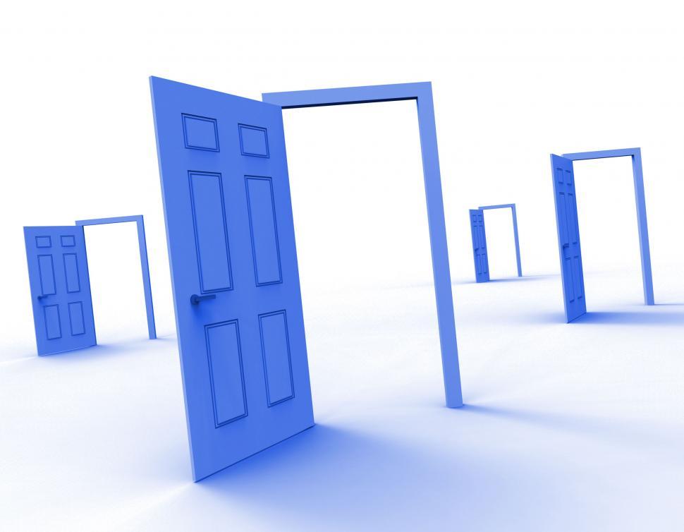 Free Image of Doors Choice Means Doorway Alternative And Decide 