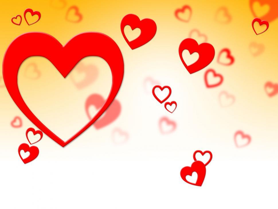 Free Image of Hearts Rays Represents Valentine Day And Background 