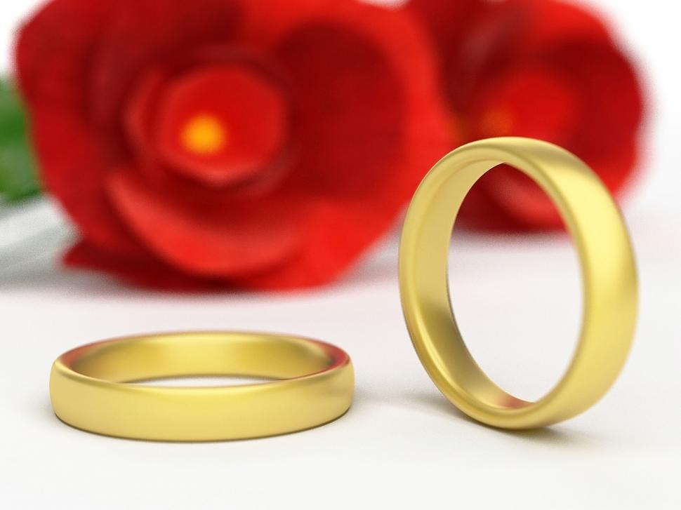 Free Image of Wedding Rings Shows Find Love And Adoration 